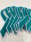 Cervical & Ovarian Cancer "Teal Chenille" Awareness Ribbon Patch, Iron or Sew-on, size 5.5" inches